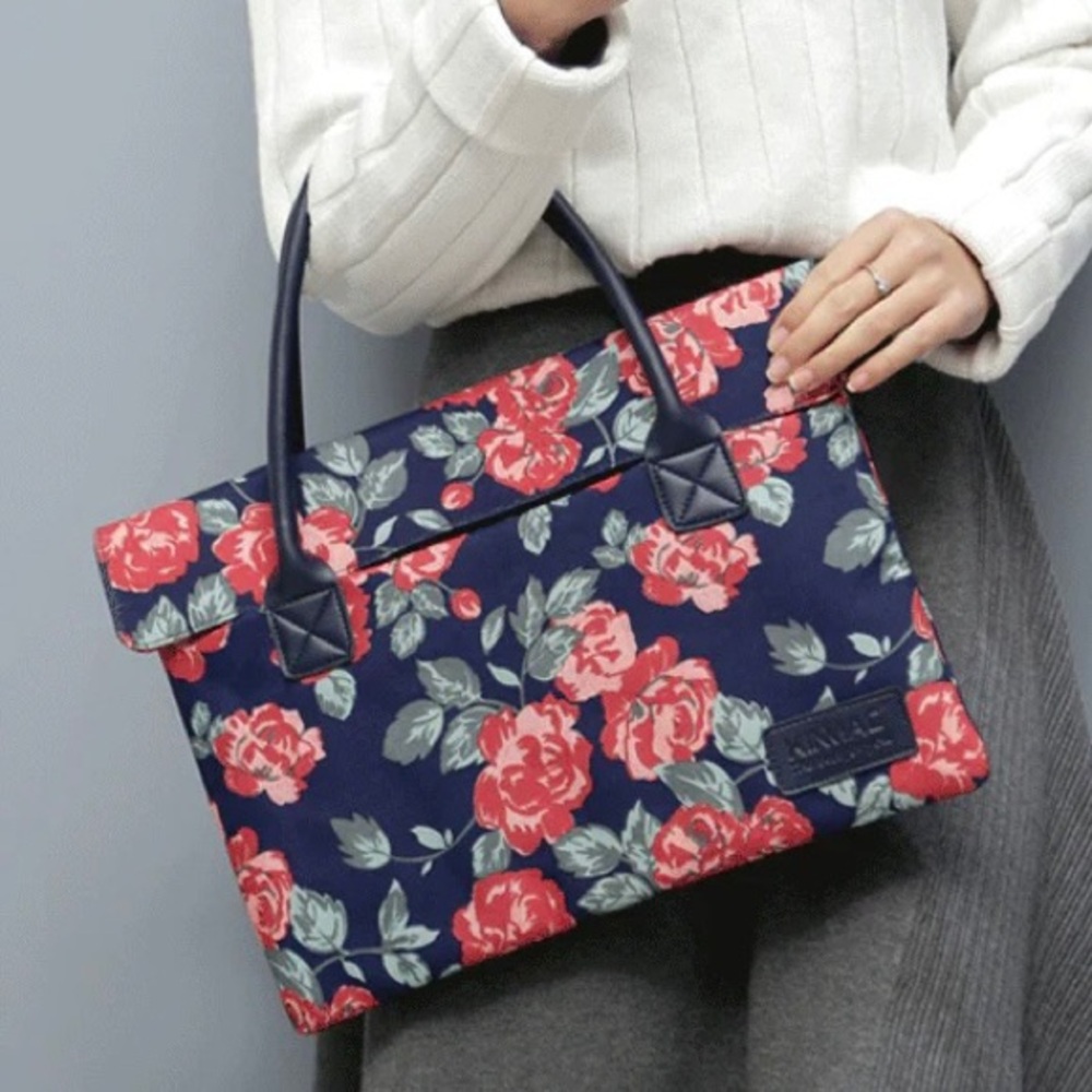 Kinmac Floral Canvas Laptop Bag